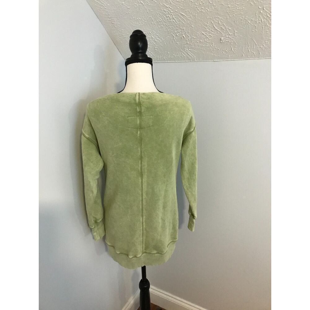 Anthro Pilcro Donna Lime Pullover Sweatshirt Off Shoulder XS - Picture 4 of 12